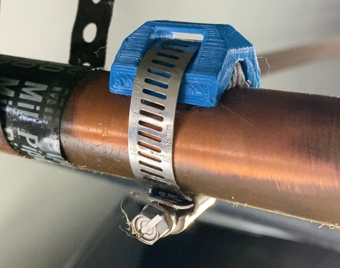 PipeBandit pipe repair clamp installed on copper pipe