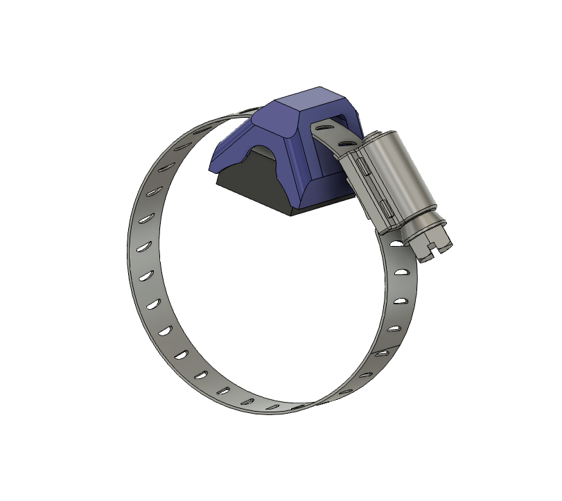 Blue PipeBandit clamp for 1/2 to 3/4 inch copper pipe repair