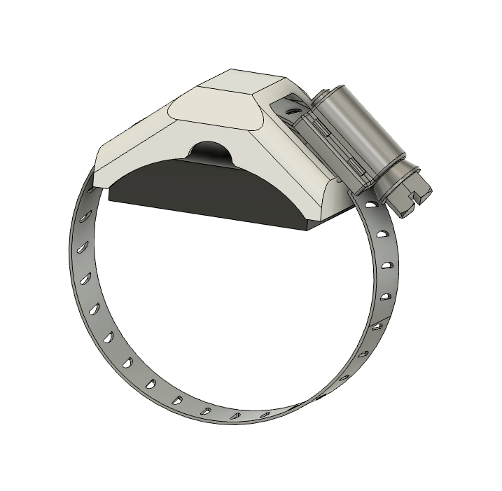 White PipeBandit clamp for 2 inch copper pipe