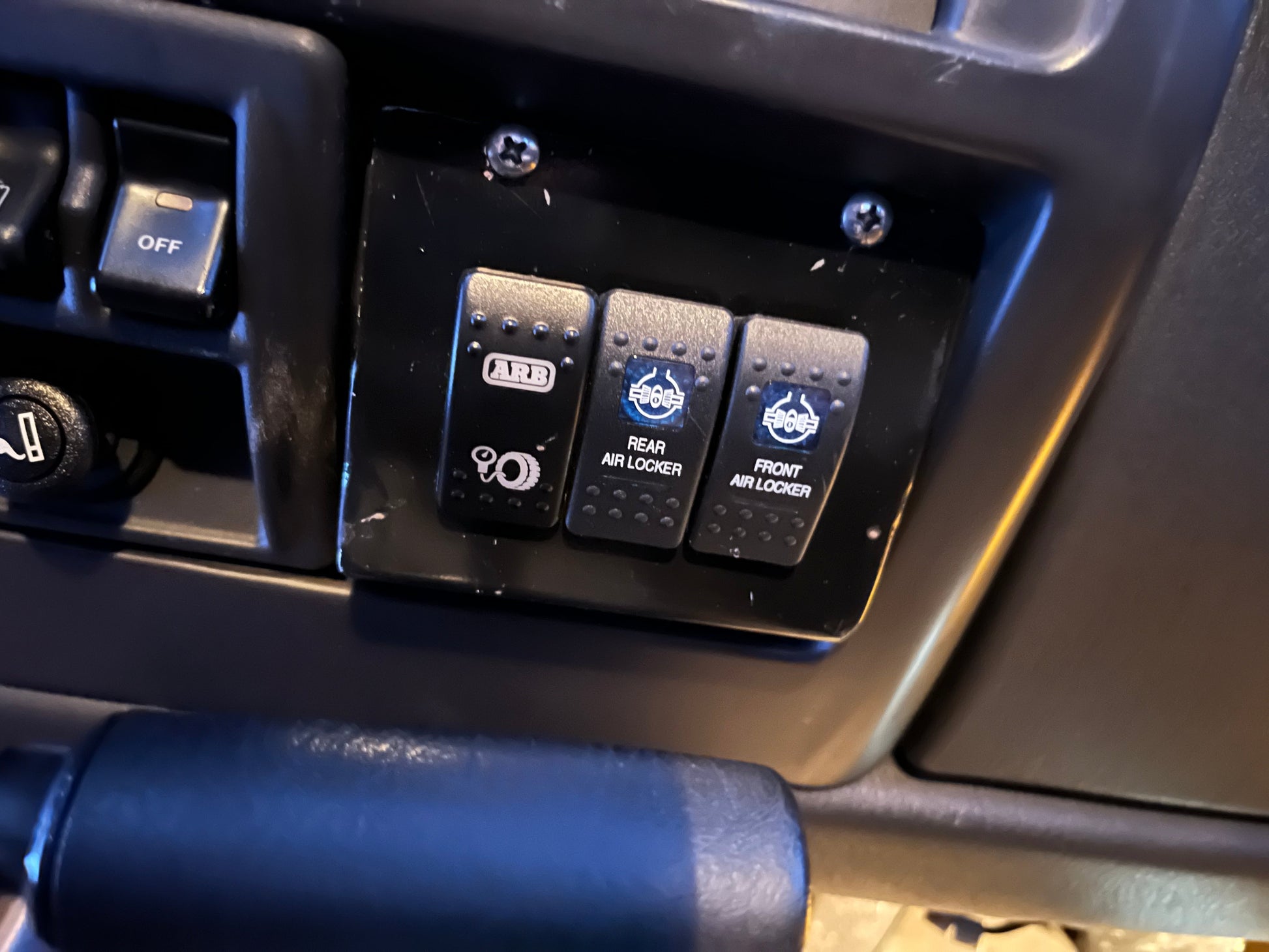 ARB switch panel insert for Jeep TJ ash tray bezel