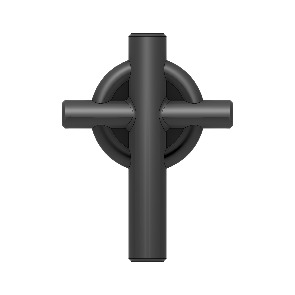 Tube Rosary Cross 3D Printed