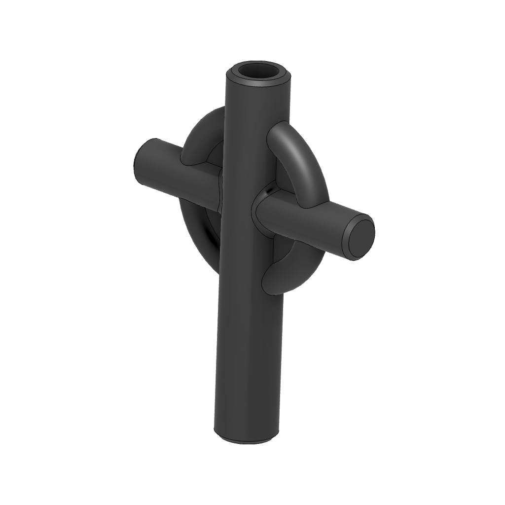 Tube Rosary Cross 3D Printed